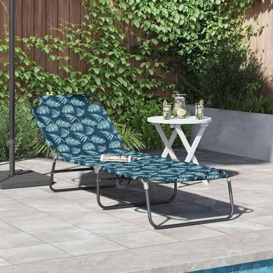 vidaXL Klappbare Sonnenliege Mehrfarbig 188 x 57 x 86,5 cm Polyester