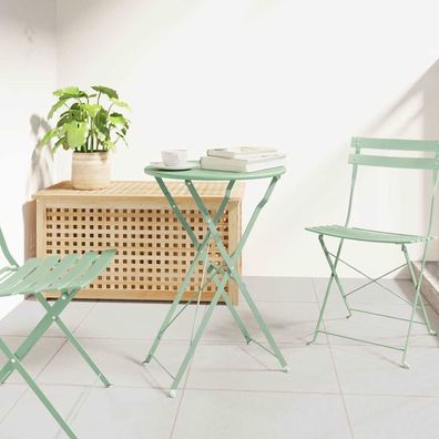 vidaXL Bistrotisch Hellmint Ø 50 x 71 cm Pulverbeschichteter Stahl