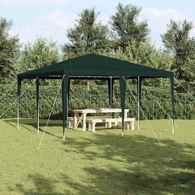 vidaXL Party-Zelt Grün 400 x 400 x 266 cm Polyethylen und Stahl