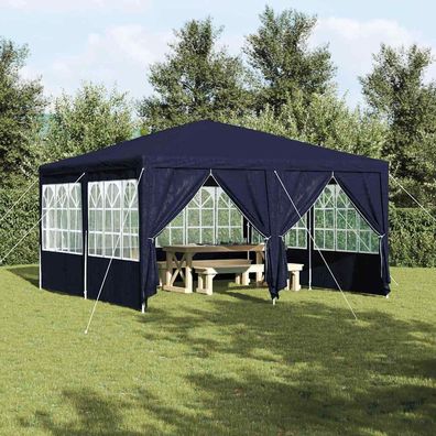 vidaXL Party-Zelt Blau 400 x 400 x 266 cm Polyethylen