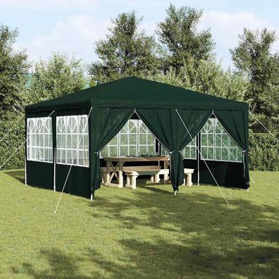 vidaXL Party-Zelt Grün 400 x 400 x 266 cm Polyethylen