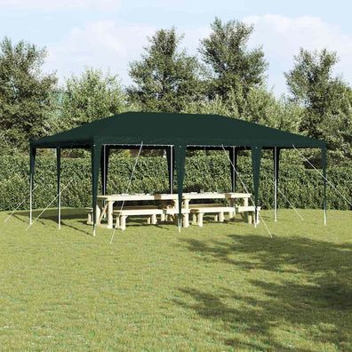vidaXL Party-Zelt Grün 600 x 400 x 266 cm Polyethylen und Stahl