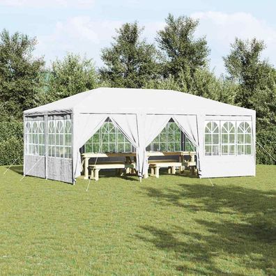 vidaXL Party-Zelt Weiß 600 x 400 x 266 cm Polyethylen