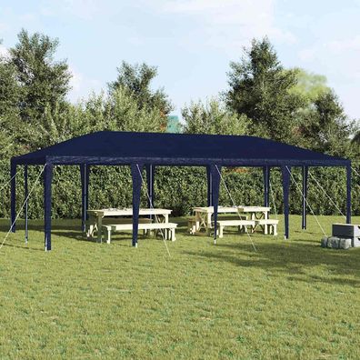 vidaXL Party-Zelt Blau 800 x 400 x 266 cm Polyethylen und Stahl