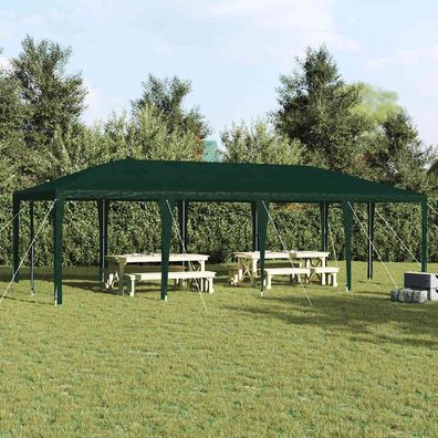 vidaXL Party-Zelt Grün 800 x 400 x 266 cm Polyethylen und Stahl