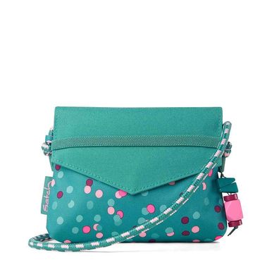 Satch Clutch Happy Confetti grün Punkte Tasche Girlsbag Mädchen