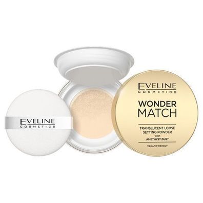 Eveline Cosmetics Wonder Match Fixierpuder mit Amethystpulver, 6 g