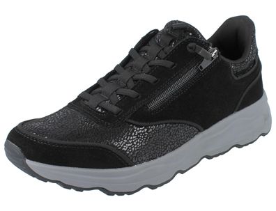 Waldläufer Orthotritt H-Tessi Slip On Sneaker schwarz Veloursleder Stretch