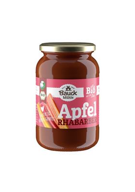 6x Bauck Mühle Apfel-Rhabarbermus Bio 360g