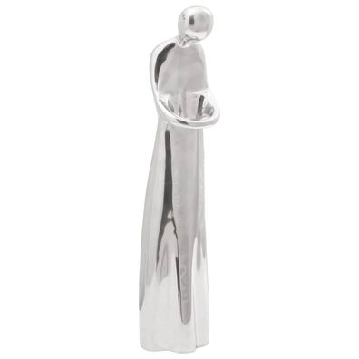 vidaXL Skulptur Silber 10 x 16 x 49 cm Aluminium