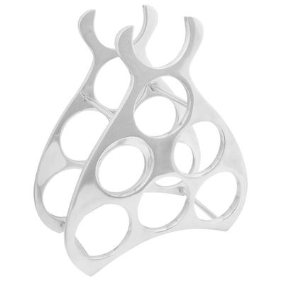 vidaXL Weinregal Silber 32 x 14 x 37,5 cm Aluminium