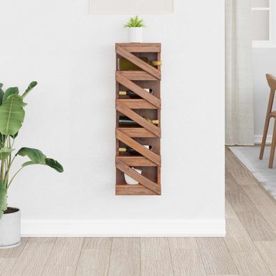 vidaXL Weinregal Natur 24 x 14 x 80 cm Massives Mahagoniholz