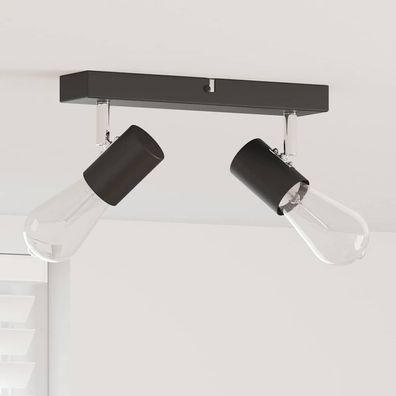 vidaXL Deckenstrahler mit Strahlern Schwarz 26 x 6,5 x 11,5 cm Metall