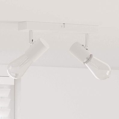 vidaXL Deckenstrahler mit Strahlern Weiß 26 x 6,5 x 11,5 cm Metall