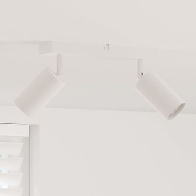 vidaXL Deckenstrahler mit Strahlern Weiß 26 x 6 x 16 cm Metall
