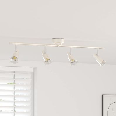 vidaXL Deckenstrahler mit Strahlern Nickel 70 x 9 x 12,5 cm Stahl