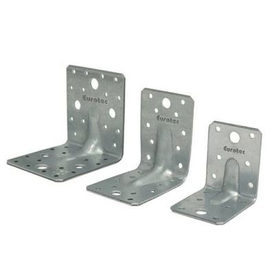 Eurotec Schwerlast Winkelverbinder mit Rippe, feuerverzinkter Stahl