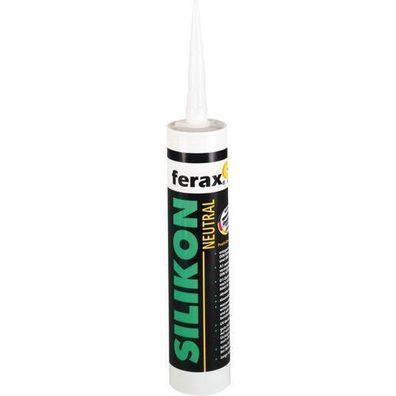 FERAX Silikon neutral weiß Kartusche 310 ml Einkomponenten Dichtstoff