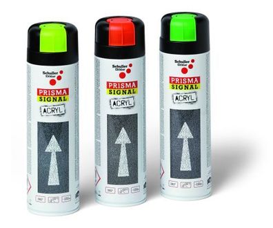 Schuller Eh`klar PRISMA SIGNAL Markierspray Acryl Gelb oder Rot 500 ml