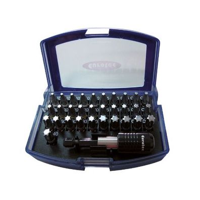 Eurotec Bit-Box Torx Set 31 TX Bits + Schnellwechsel Bithalter