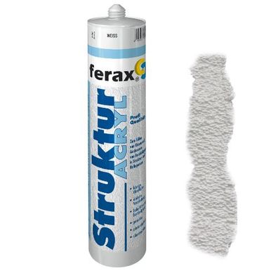 FERAX Struktur-Acryl Dichtstoff weiss 310ml Kartusche Abdichtung Strukturputz