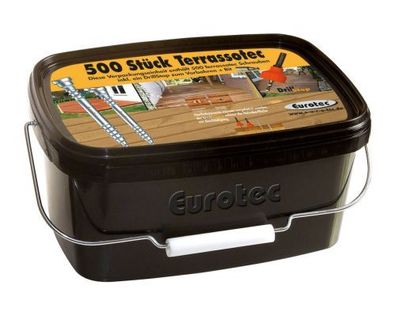 Eurotec Terrassotec Terrassenschrauben Edelstahl 5,5x50/60/70/80 + Drill Stop A2