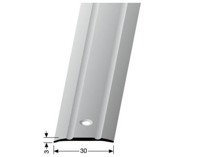 Parkettfreund Übergangsprofil PF 439 100 cm 30 mm mittig gebohrt Alu elox