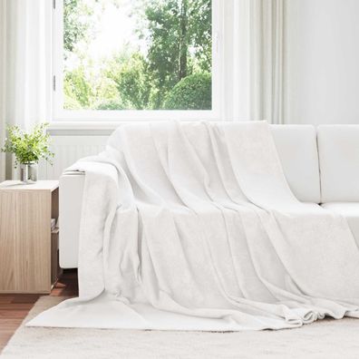 vidaXL Wohndecken 6 pcs Weiß 240 x 270 cm Fleece