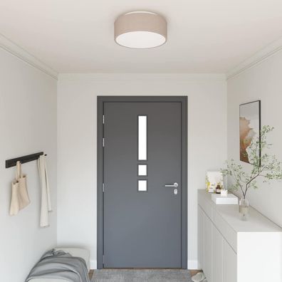 vidaXL Deckenlampe mit Strahlern Taupe 38 x 38 x 13,5 cm Stoff