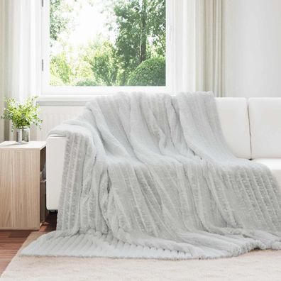 vidaXL Überwurfdecke Grau 270 x 240 cm Fleece
