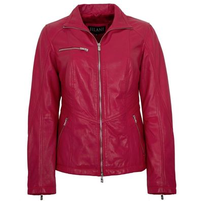 Jilani - Damen Lederjacke Lammnappa beere