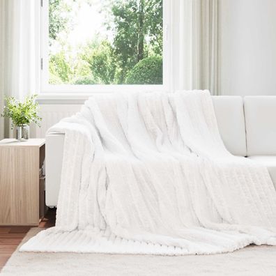 vidaXL Wohndecken 6 pcs Weiß 240 x 220 cm Fleece