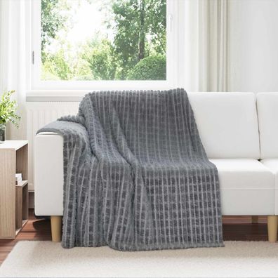 vidaXL Überwurfdecke Dunkelgrau 200 x 150 cm Fleece