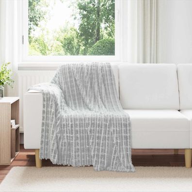 vidaXL Überwurfdecke Grau 150 x 130 cm Fleece