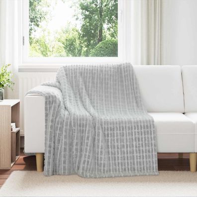 vidaXL Überwurfdecke Grau 200 x 150 cm Fleece