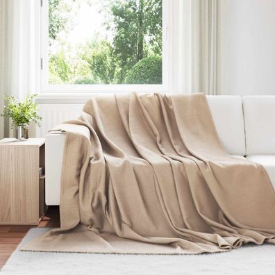 vidaXL Überwurfdecke Kamel 240 x 220 cm Fleece