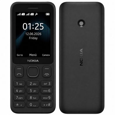 Nokia 125 Dual Sim Handy Seniorenhandy Mobiltelefon Tastenhandy TA-1253 Schwarz
