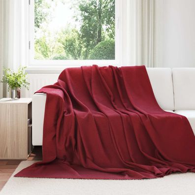 vidaXL Wohndecken 6 pcs Bordeauxrot 240 x 220 cm Fleece