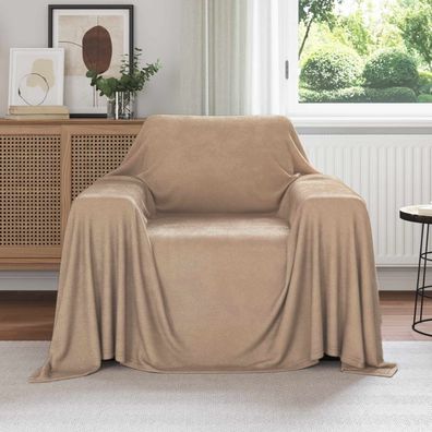 vidaXL Wohndecken 6 pcs Kamel 210 x 140 cm Fleece