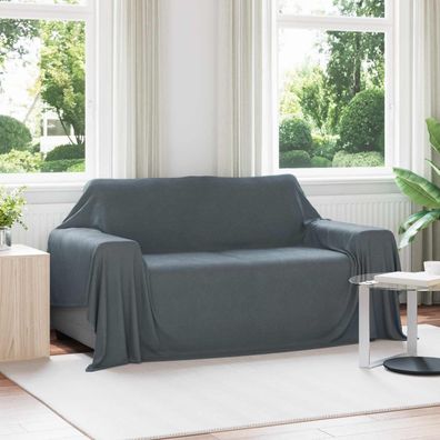 vidaXL Wohndecken 6 pcs Dunkelgrau 280 x 210 cm Fleece