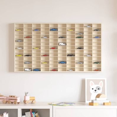 vidaXL Wanddisplay-Case Wandhalterung Beige 98 x 4,5 x 55 cm