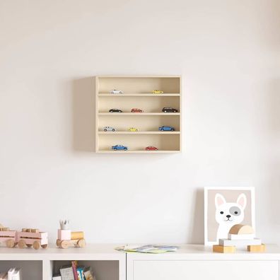 vidaXL Wanddisplay-Case Wandhalterung Beige 40 x 8,5 x 37 cm
