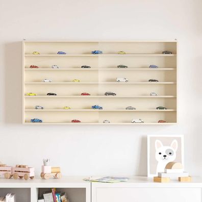 vidaXL Wanddisplay-Case mit Regal Beige 100 x 8,5 x 54 cm Sperrholz