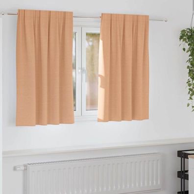 vidaXL Verdunkelungs-Vorhänge mit Ringen 2 pcs Hellbraun 140 x 140 cm