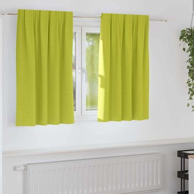 vidaXL Verdunkelungs-Vorhänge mit Ringen 2 pcs Grün 140 x 140 cm