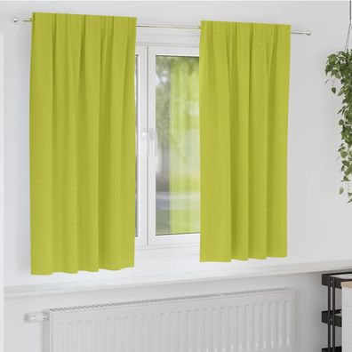 vidaXL Verdunkelungs-Vorhänge mit Ringen 2 pcs Grün 175 x 140 cm