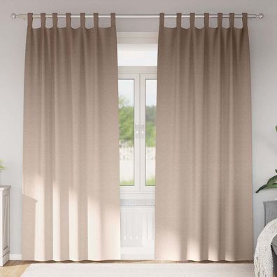 vidaXL Verdunkelungs-Vorhänge mit Ringen 2 pcs Taupe 245 x 140 cm