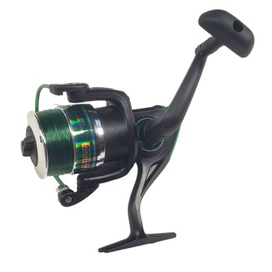Freilaufrolle Allroundrolle Angelrolle YT4000 Grün mit Schnur