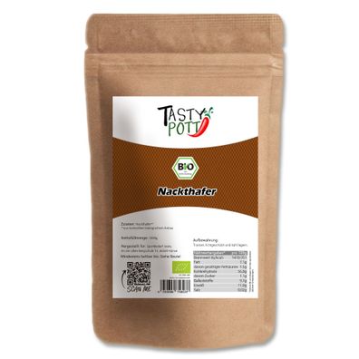 Tasty Pott Bio Nackthafer - ganz - im Beutel