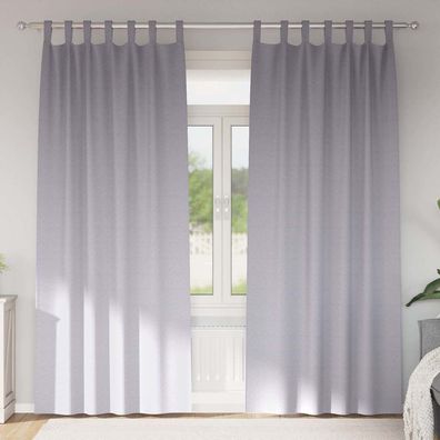 vidaXL Verdunkelungs-Vorhänge mit Ringen 2 pcs Metallic Grau